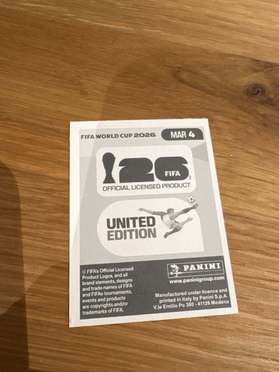 Panini Carte collezionabili: WM Panini 2026 Marokko Achraf Hakimi MAR 4 MAR4 – Nuovo (secondo la descrizione) da Zürich venduto da alivasalli 1