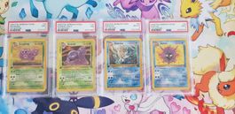 4stk. Pokemon karten Base PSA 1.Edition