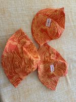 Bucket Hats Orange Pattern Set of 3 new