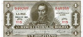 Bolivien 1 Bolivianisch 1928 (1952) P-128c UNZ Serie Y15