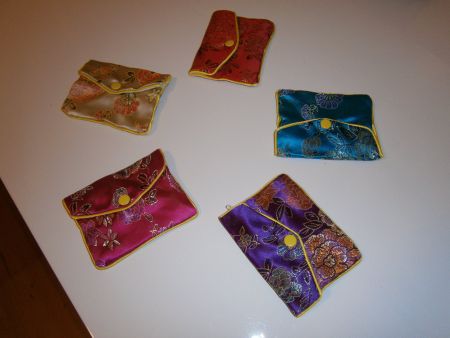 5 er-Set / Schmuck-Geschenktasche / Chinesische Seiden-Kunst