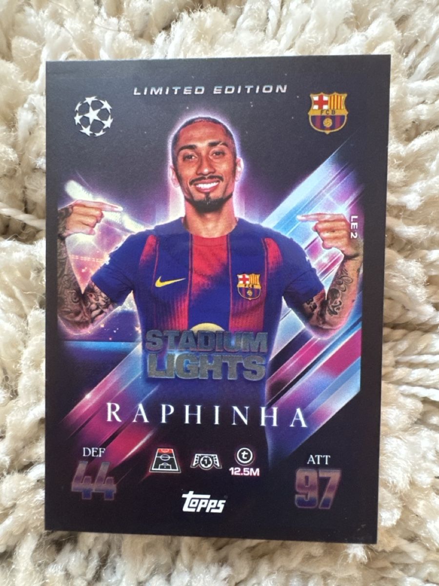 Topps Carte collezionabili: Topps Match Attax Extra Raphinha – Nuovo (secondo la descrizione) da Muolen venduto da Pelon1