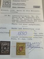 Briefmarke Schweiz Rayon II 10 Rp 1850 mit Attest echt..