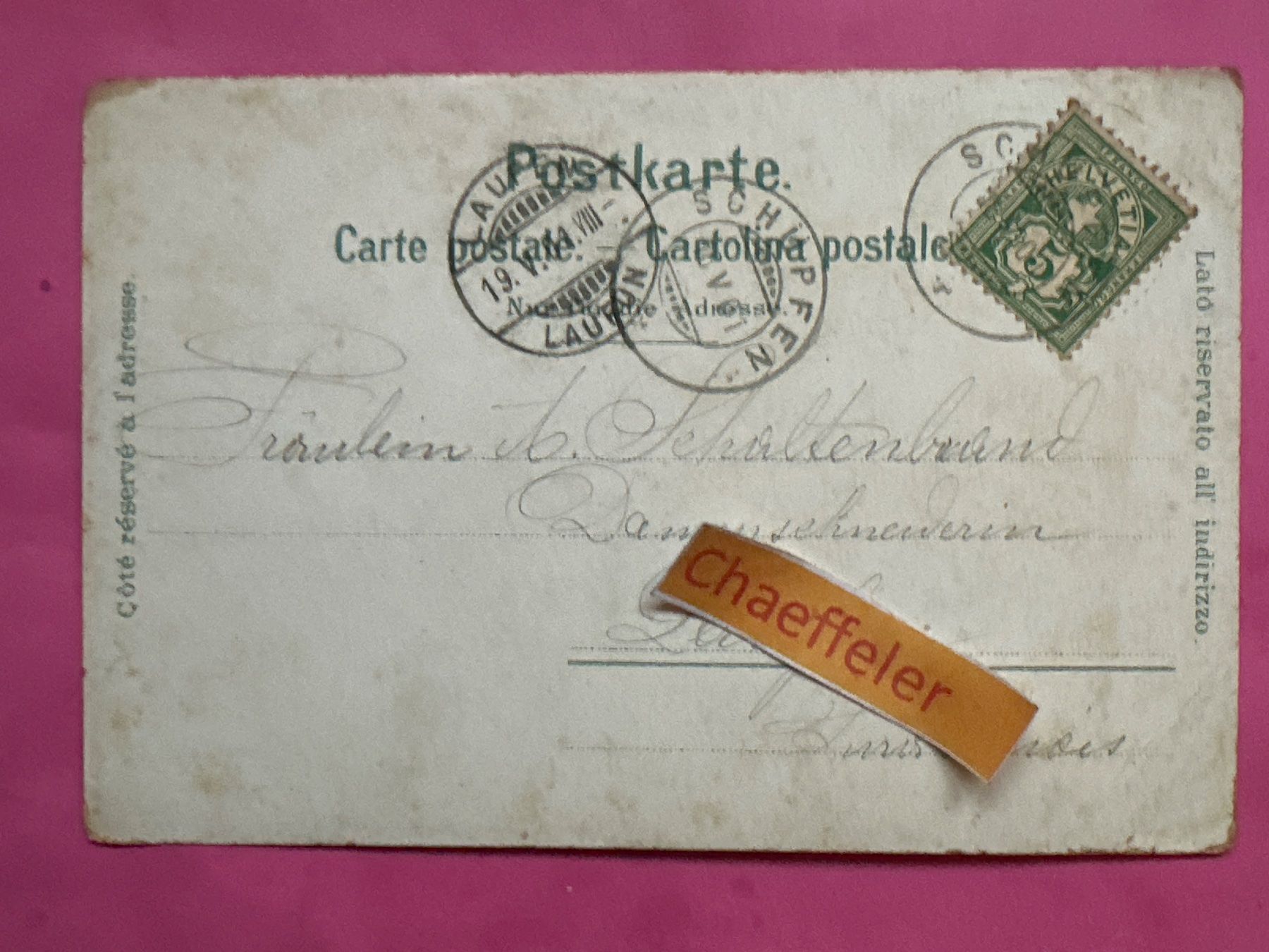 Cartes postales: 1901 Gruss aus Schüpfen – D'occasion à Zürich par Chaeffeler 1
