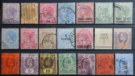 Straits Settlements British Lot mit alten Werten I