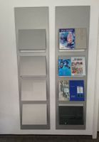 4 Design-Regale Alu mit Schrägtablaren