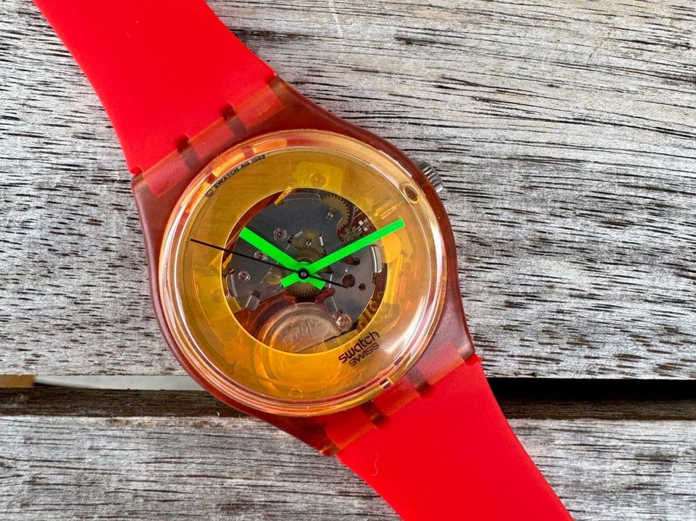 Vintage Swatch Mango Dream GR105 Skeleton Watch - new strap (Gebraucht ...