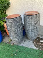 2 hohe Outdoor-Pflanzentöpfe