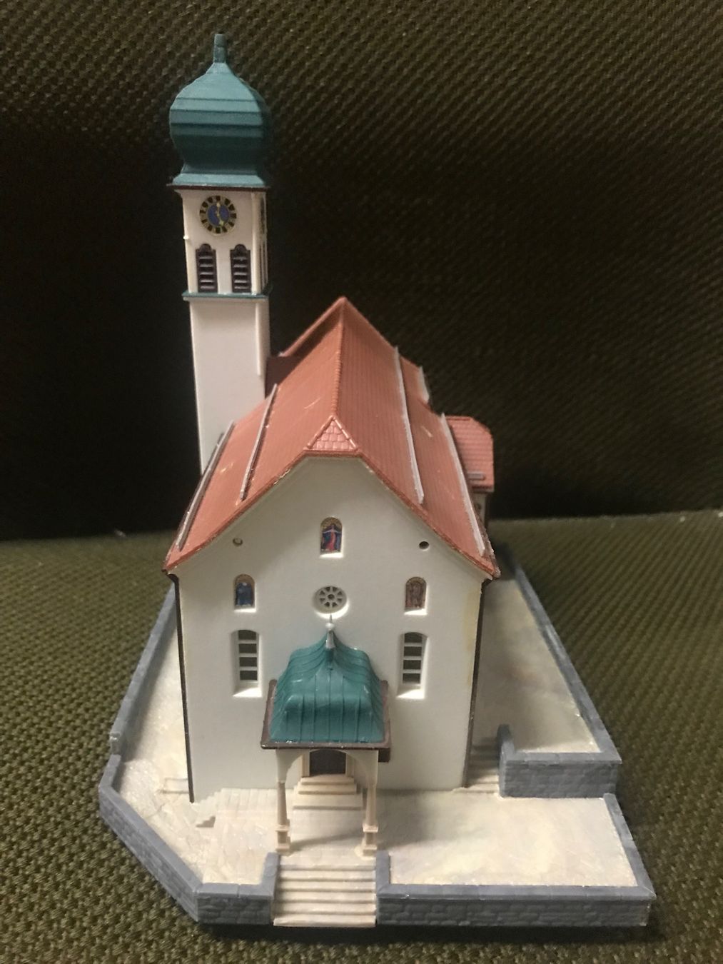 Kibri Modellini di ferrovie: Kibri 370032 Kirche Wassen an der Gotthatdbahn – Usato da Opfikon venduto da Sonnenuntergang12 1
