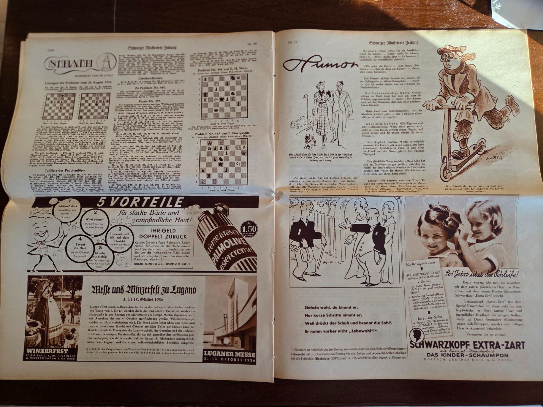 Riviste & Magazine: Schweizer Illustrierte Zeitung Nr. 39, 1936 – Usato da Aldesago venduto da lusuardi 1