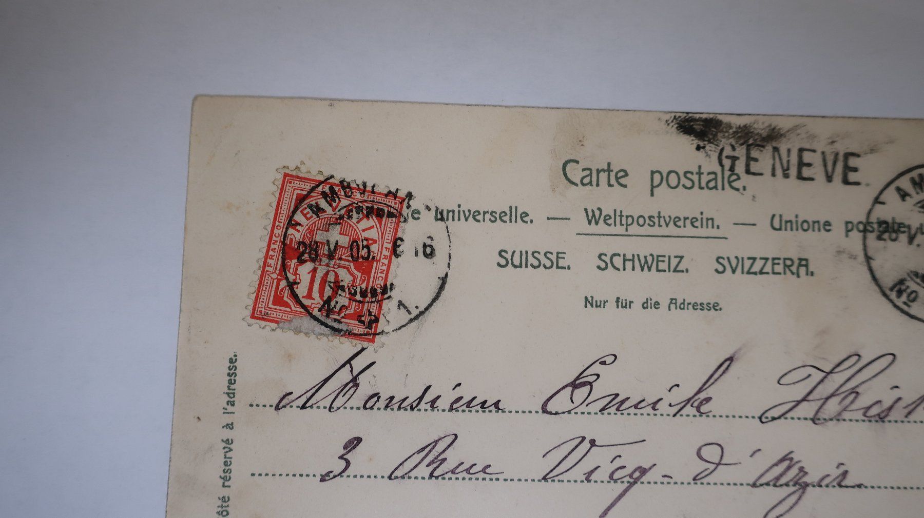 Cartoline postali: Promenthoux  1905 – Usato da Cormoret venduto da Pascalll2001 7