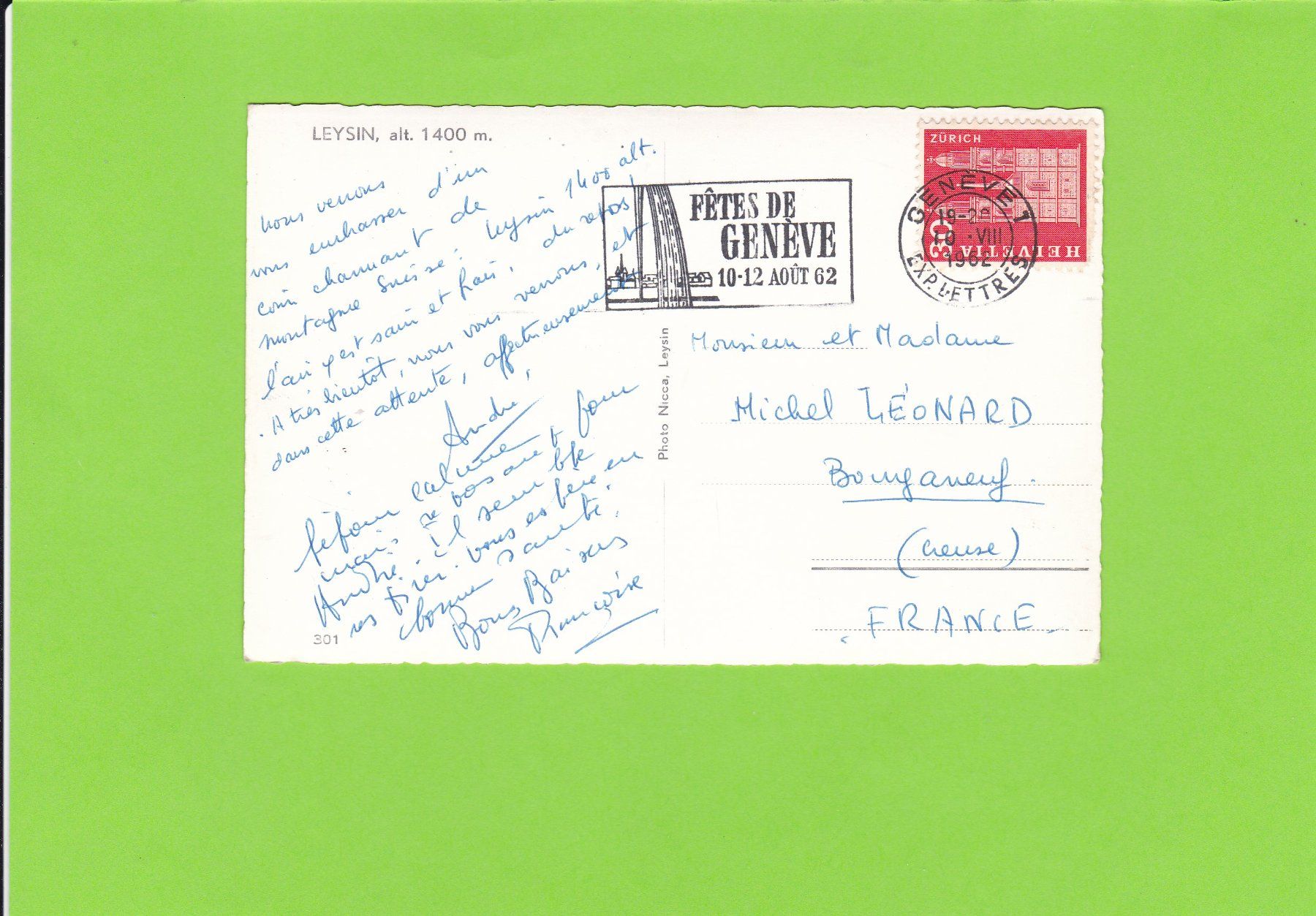 Cartoline postali: Leysin, alt – Usato da St. Peterzell venduto da neckertal 1