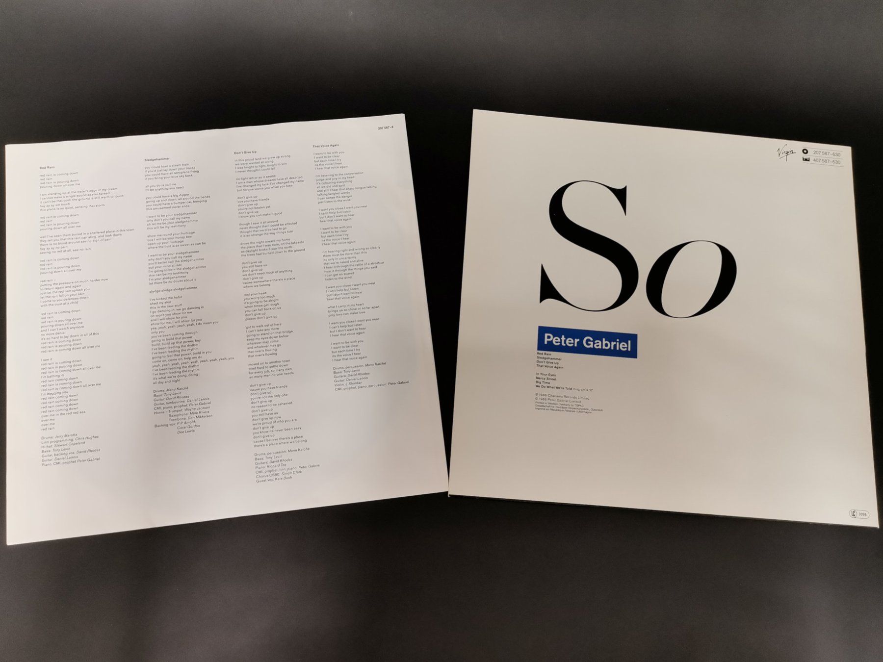 Dischi in vinile: PETER GABRIEL Album "So" Schallplatte Vinyl – Usato da Schaffhausen venduto da Restwert_SH 2