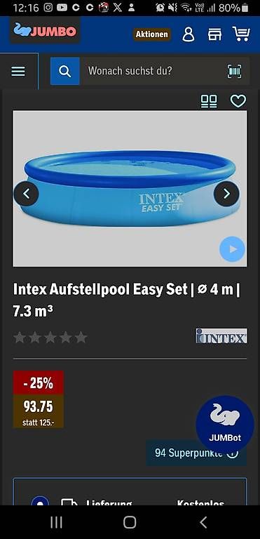 Piscine: Intex Swimmingpool 4m rund – Usato da Kölliken venduto da LoadeT