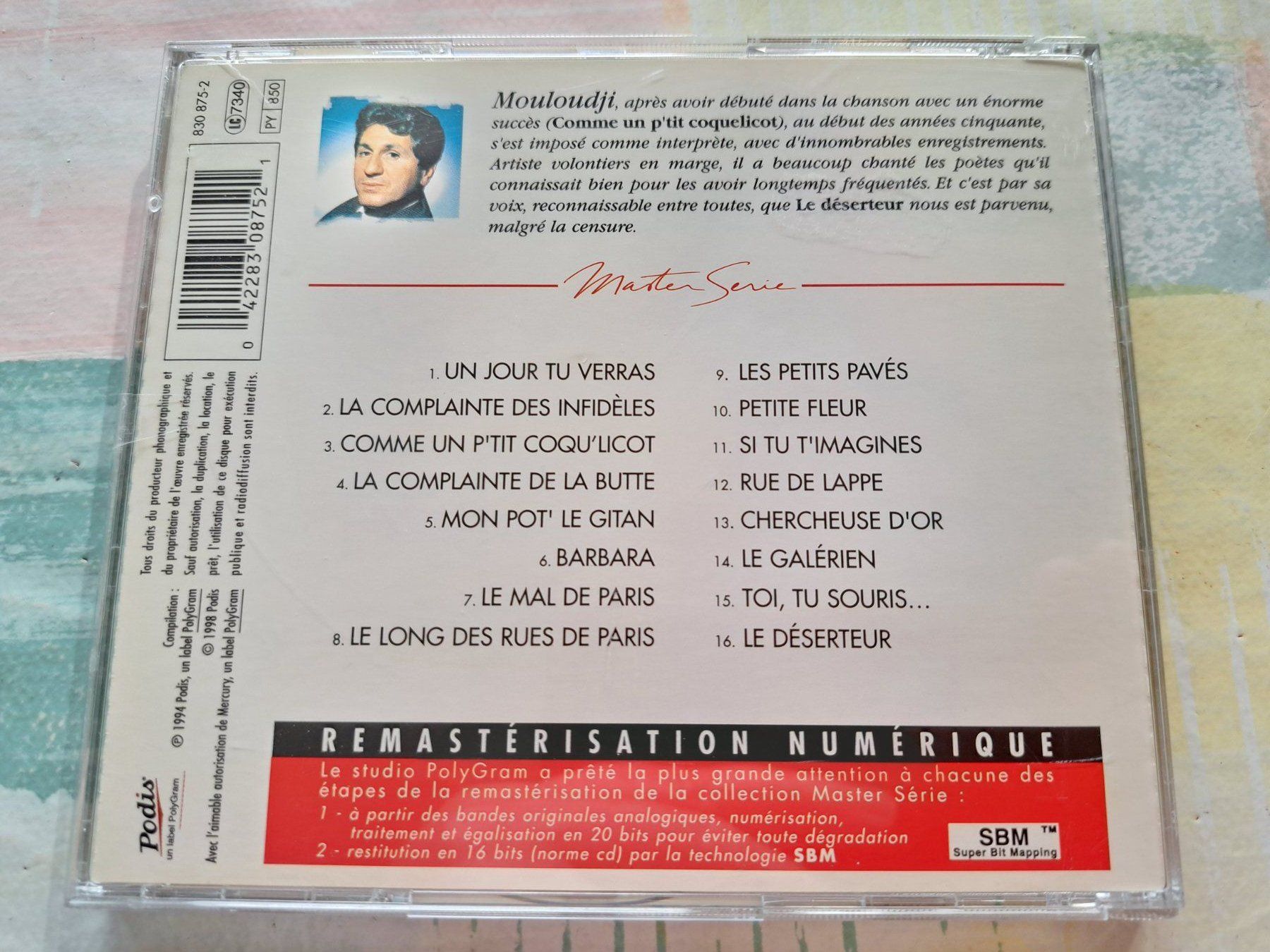 CD: Cd Master Série Mouloudji - Volume 1 – Usato da Pully venduto da bro_n52j 1