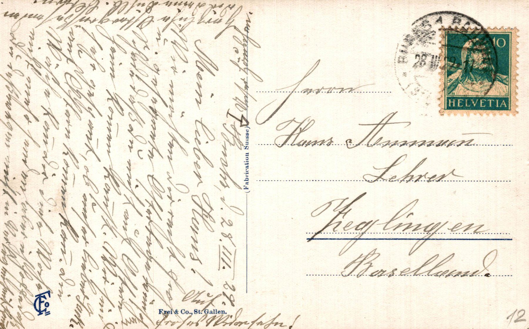 Cartoline postali: Buchs (St. Gallen) – Usato da Bronschhofen venduto da Astore 1