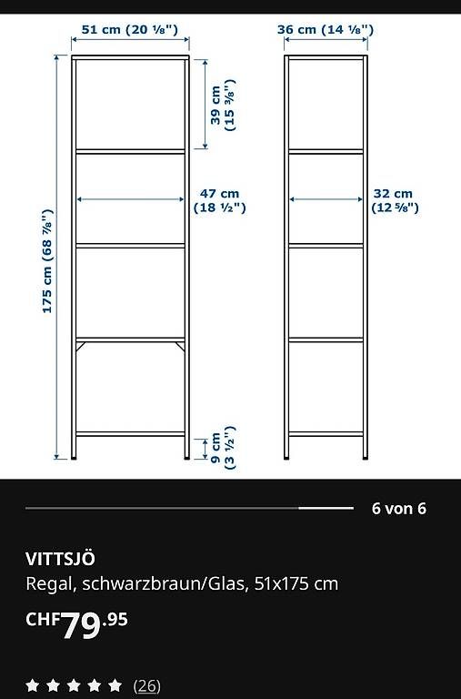 Vitrines: Vitsjö Regal Schwarz – D'occasion à Adlikon b.Regensdf par Yussii 1
