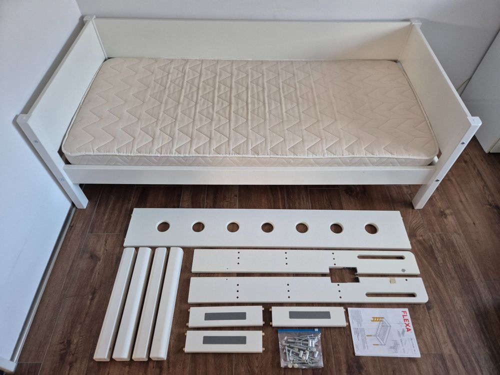 Flexa Bett Halbhoch WHITE kompl. Set inkl. gratis Matratze (Gebraucht ...