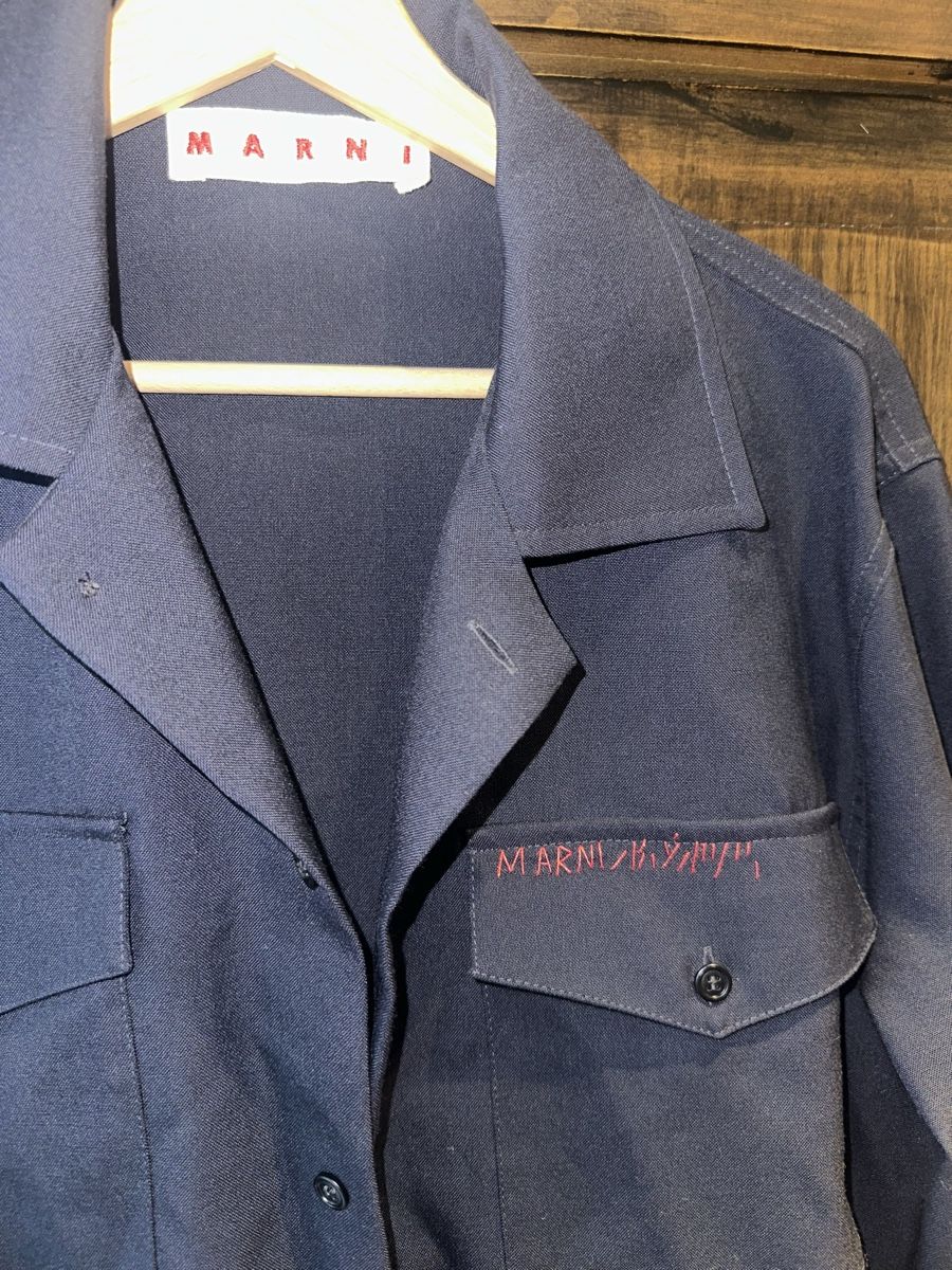 Marni Camicie: Marni Virgin Wool Overshirt, Size 46, EUC. – Usato da Richterswil venduto da Ramar05