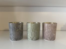 3er Set Windlichter Teelichthalter