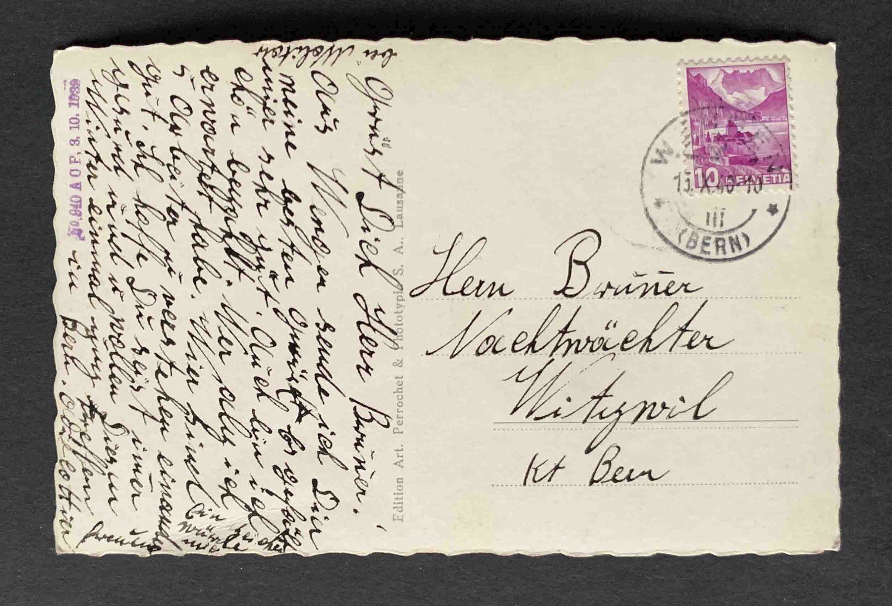 Cartes postales: AK Wengen u Breithorn – D'occasion à Goldau par artelier1 1