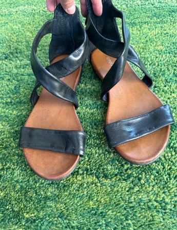 Anna Field Black Leather Summer Sandals Size 36 NP 80 Fr