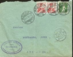 Briefumschlag mit Schweizer Marken und Stempel