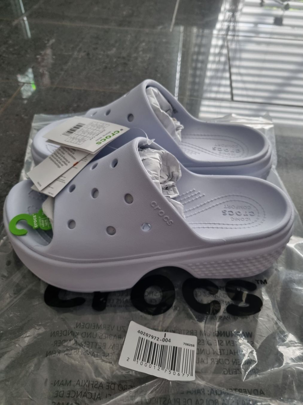 Crocs Scarpe da donna: Crocs Stomp Slides Farbe Ice gr. 38/39 – Nuovo e nell'imballaggio originale da Würenlos venduto da Nigginiggi 1