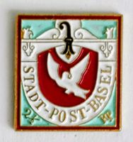 Pin Basler Taube  Briefmarke