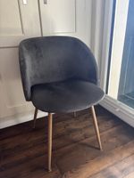 Stuhl Samt grau
