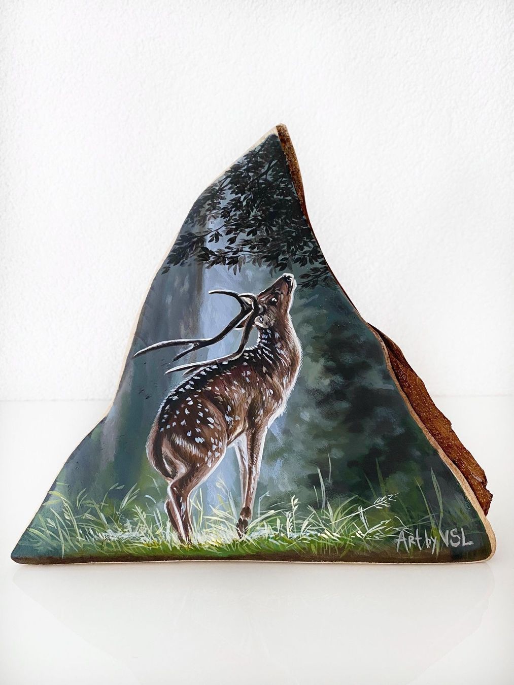 Tutte le decorazioni: Hirsch Malerei auf Holz – Nuovo e nell'imballaggio originale da Niederbipp venduto da Chakala_20 4