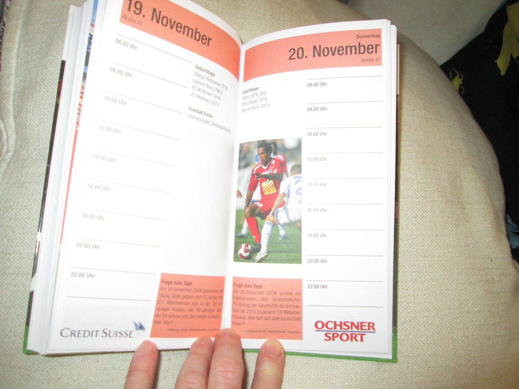 Kalender: Die Schweizer Fussballagenda - 2008 – Gebraucht aus Neuchâtel von Dualseele 6