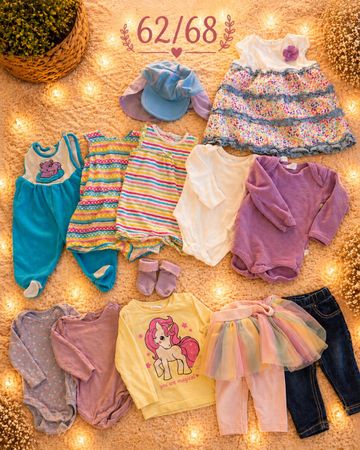 Baby Kleider Paket, Grösse 62/68, Violett