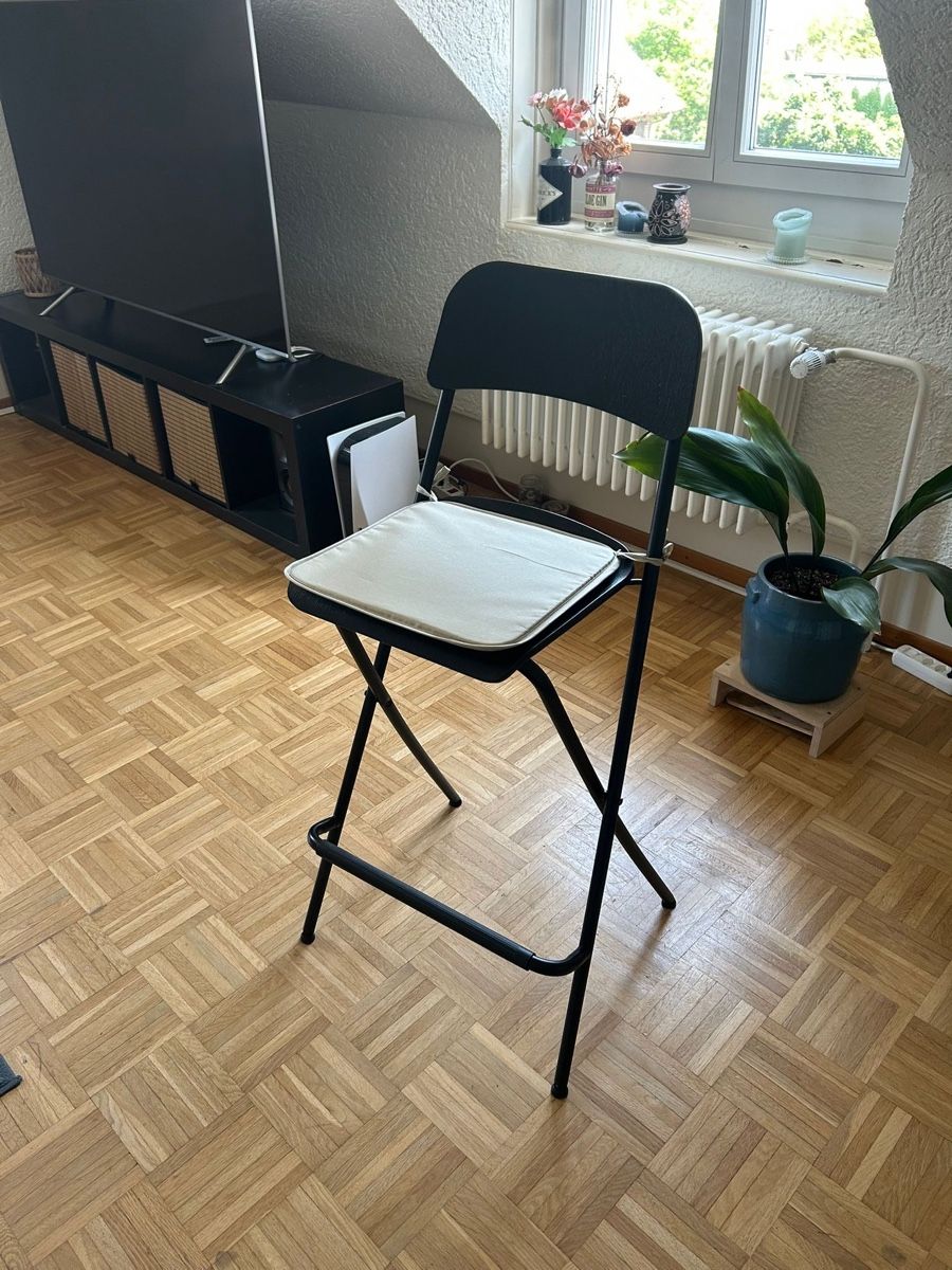 Ikea Sedie: Zwei Barhocker, Schwarz, Ikea Franklin – Usato da Bern venduto da rah_fpy5 2