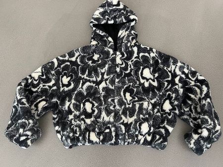 Teddy Jacke von Urban Outfitters grau/ecru/schwarz Gr. S/36