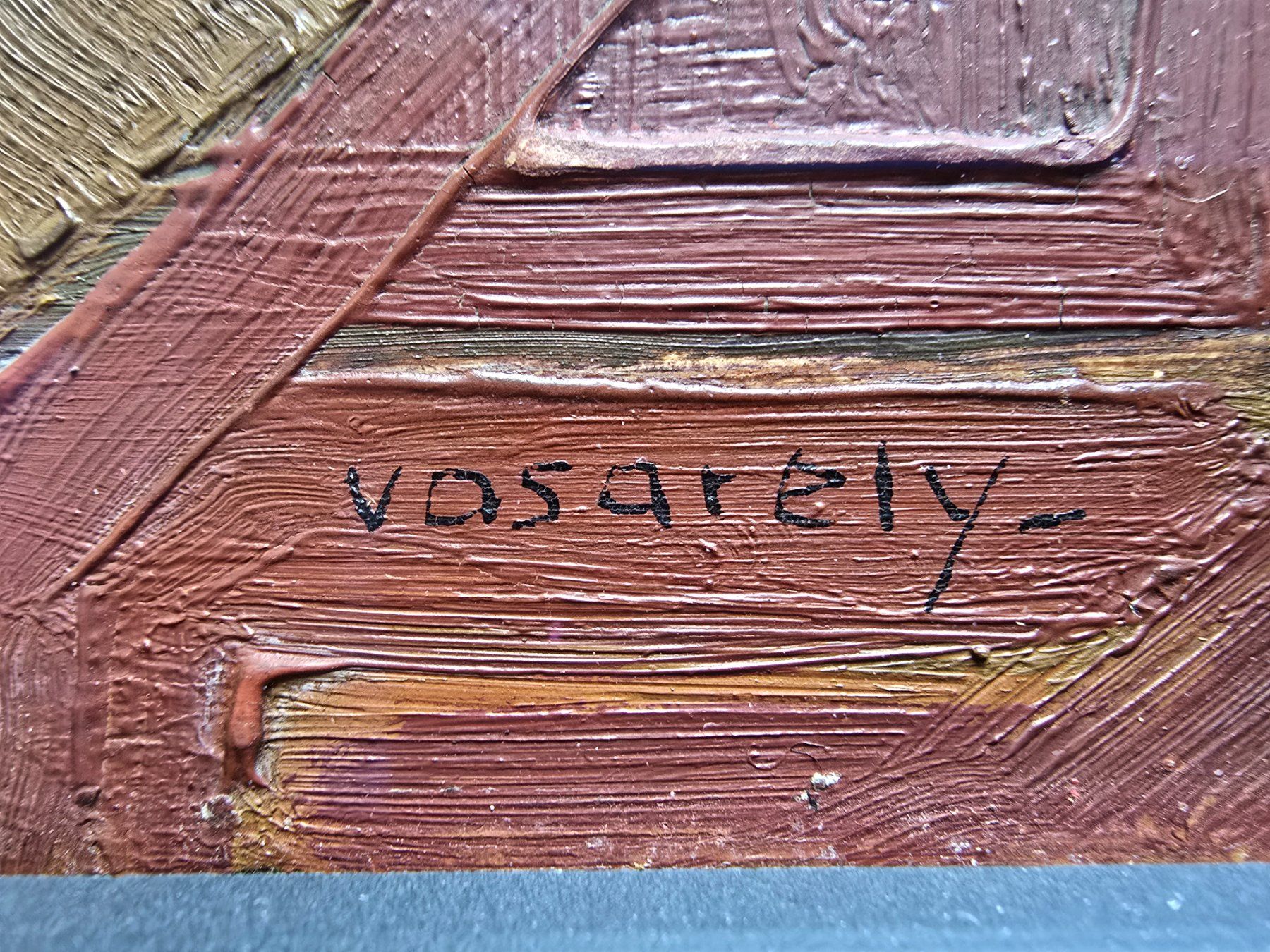 Dipinti: Victor Vasarely ORIGINAL Öl Gemälde – Usato da Nidau venduto da timber-wolf 1