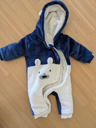 Super Soft Winter Baby Snowsuit, Size 66,  Polar Bear