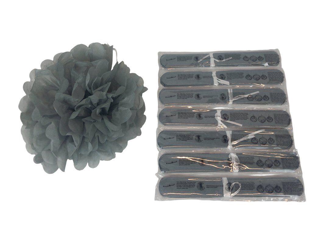 Alle Dekorationen: Papier Pompons grau 8 Stück – Neu und originalverpackt aus Hünenberg von Restwert_Zug 1