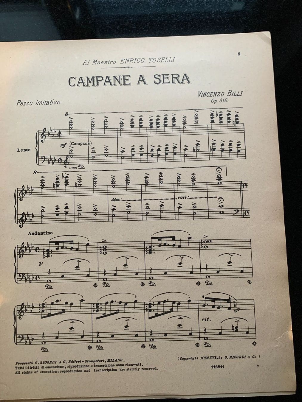 Musikinstrumente: Klaviernoten Campane a sera – Gebraucht aus Oberweningen von Ardnas89 1