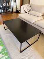 Table basse Novel Klagenfurt Pfister, métal noir, 100×60 cm