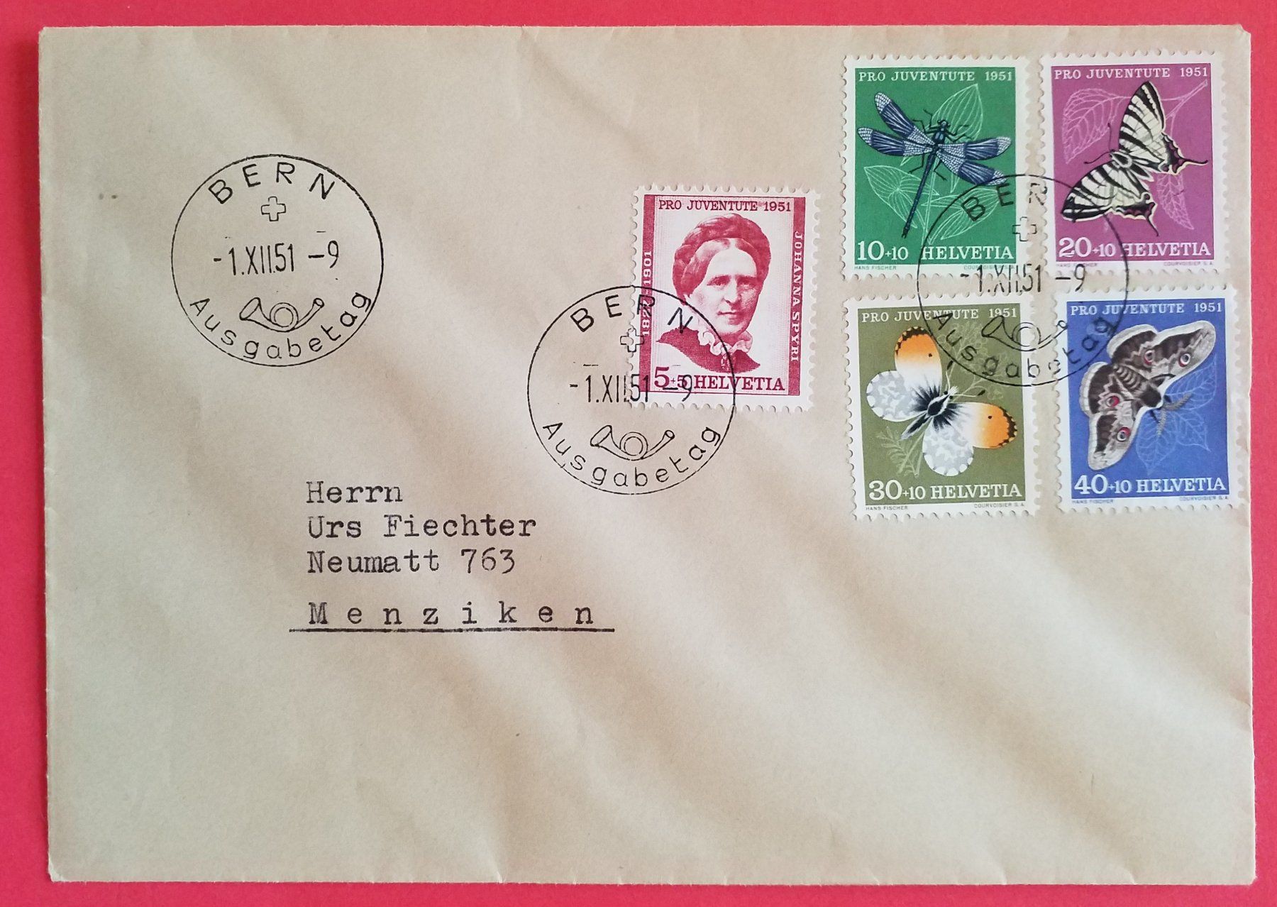Tutti i francobolli: B25) 1951, Pro Juventute FDC Kt. 240.- – Nuovo (secondo la descrizione) da Baden venduto da Eggi