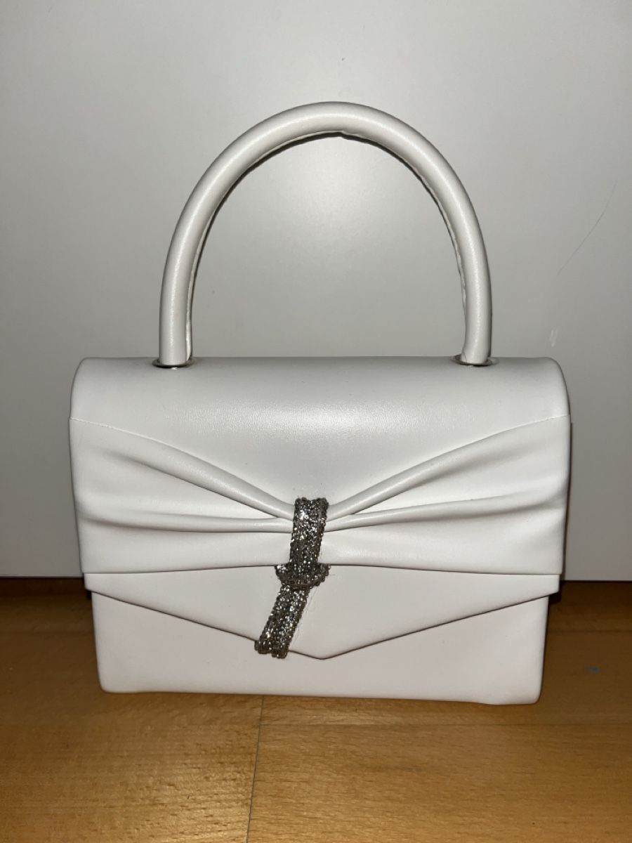 Taschen für Damen: Handtasche weiss mit Strassschmuck – Gebraucht aus Schaffhausen von Gavran02