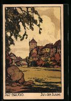 Alt-Brugg, Partie an der Aare, 1922