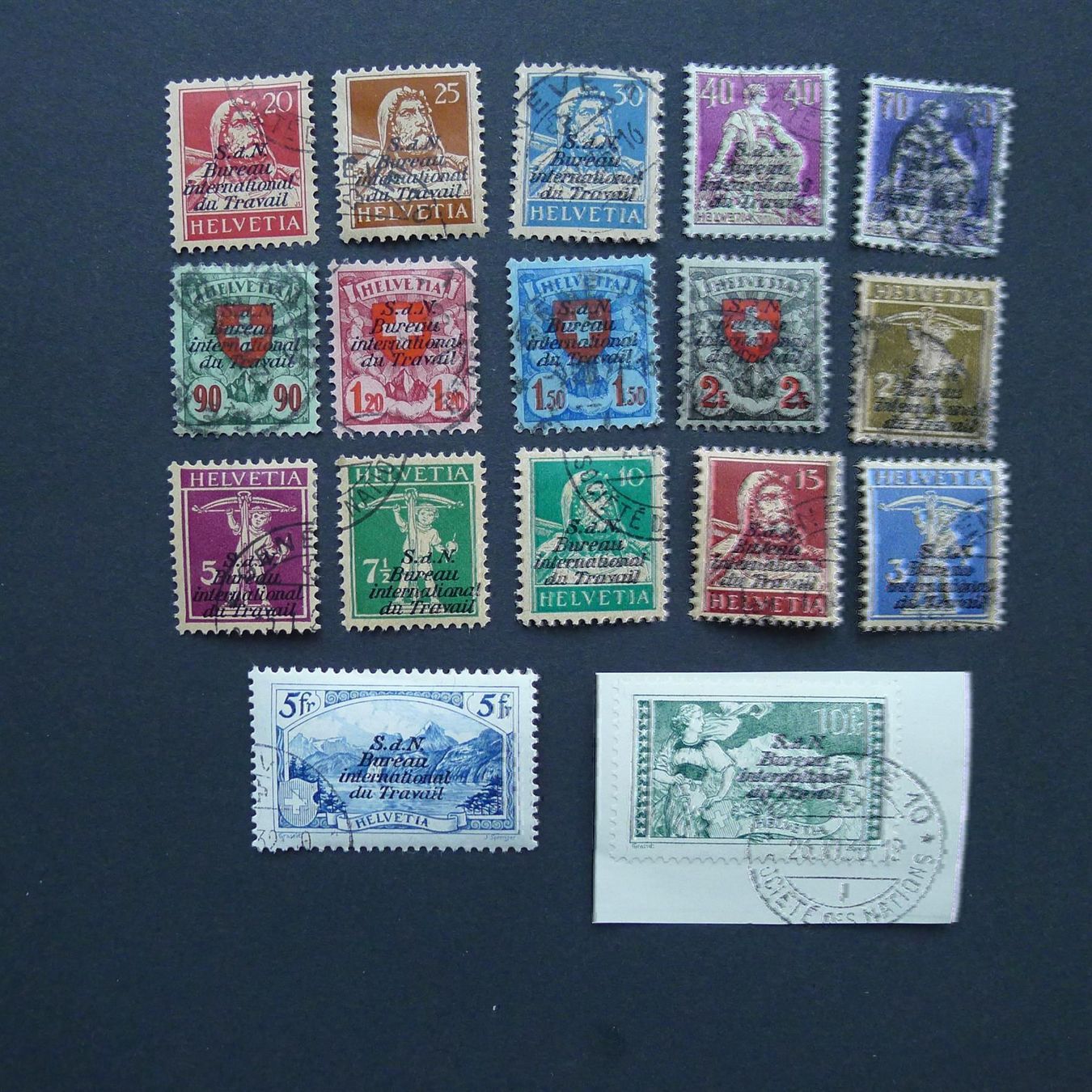 Tutti i francobolli: 1924-1928 BIT Nr. 15- 31 gestempelt – Usato da Dagmersellen venduto da wyss1982