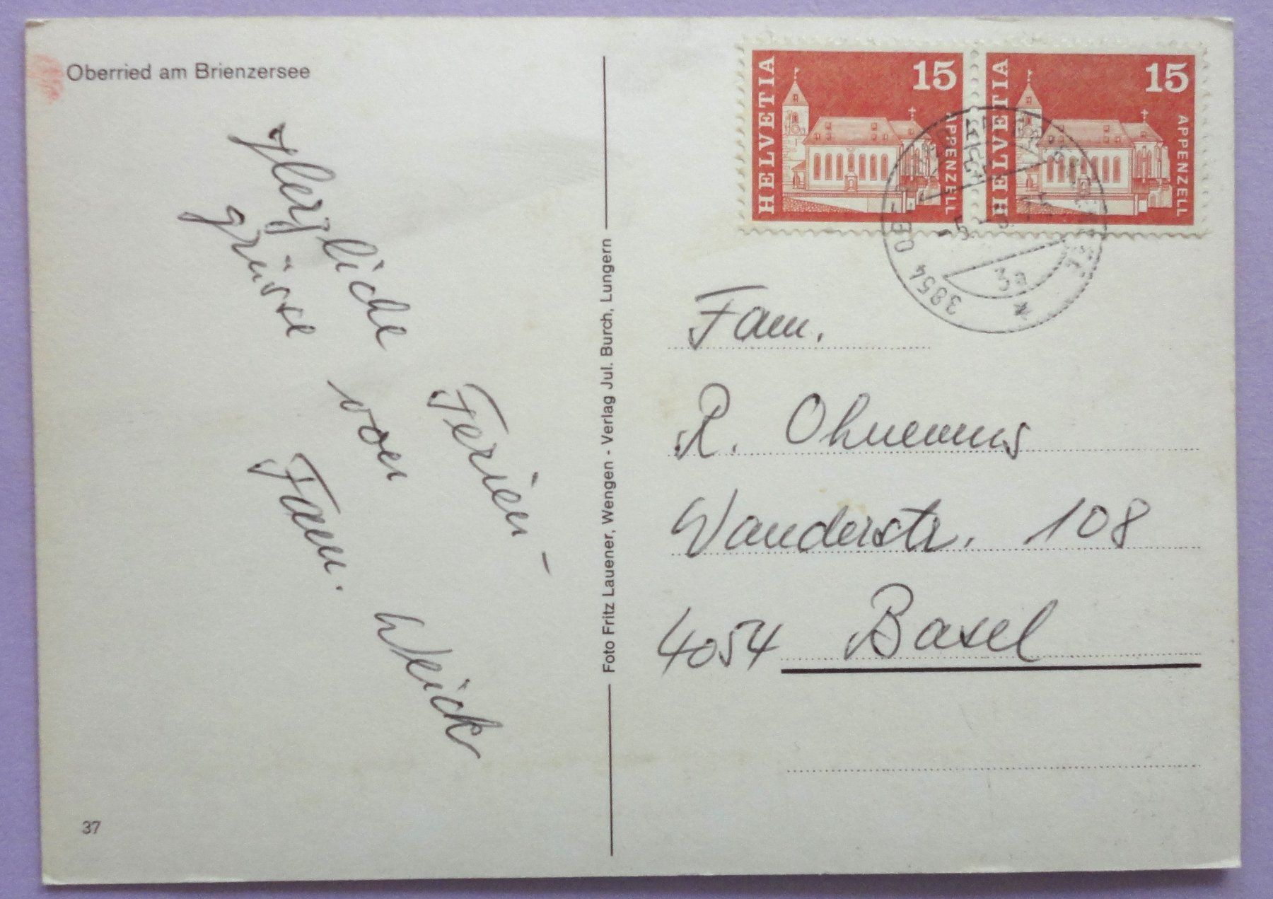 Cartoline postali: Oberried am Brienzersee – Difettoso da Fétigny venduto da Billy2miny 1