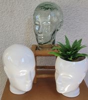 3 Vintage Hutständer Dekoration Glas/Keramik