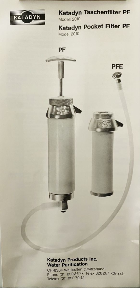 Katadyn Sanitari: Katadyn Taschenfilter PF  – Nuovo (secondo la descrizione) da Bern venduto da Birdsville 4
