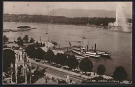 AK Genève, La Rade, 1921