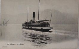 Lac Léman - Bateau à vapeur  " LA SUISSE "