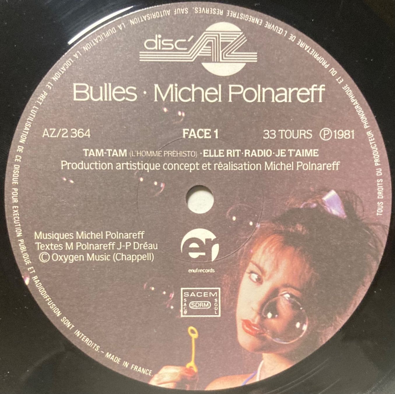 Dischi in vinile: MICHEL POLNAREFF - BULLES – Usato da Poliez-Pittet venduto da Newtown-Records 3